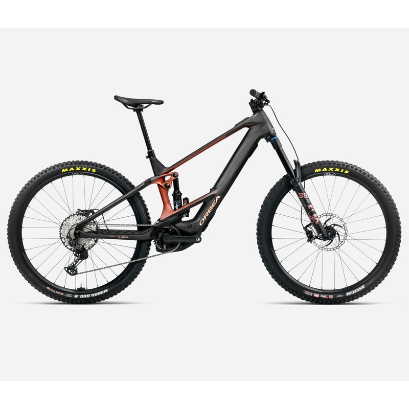 NEW 2025 Orbea Wild M10 Carbon 20mph Enduro E-Mountain Bike – Bosch Performance CX 750Wh, Shimano XT/SLX Diamond Carbon View (Matte) – Mars Red (Gloss) S