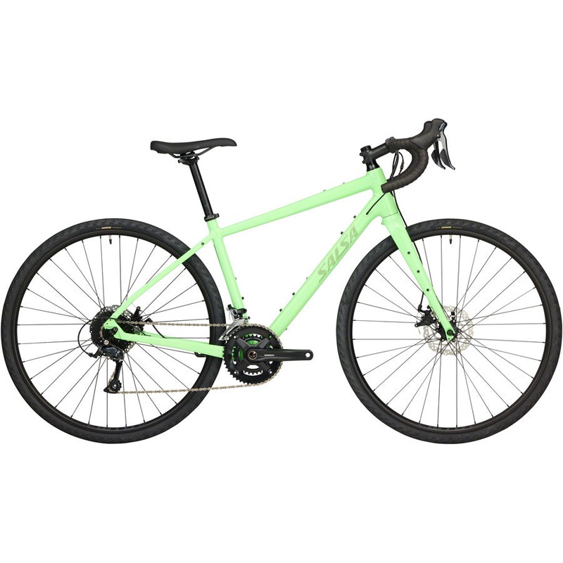 NEW Salsa Journeyer Drop Bar Sora 2×9 Gravel All-Road Bike – 700c, Aluminum, Citrus Green 49cm
