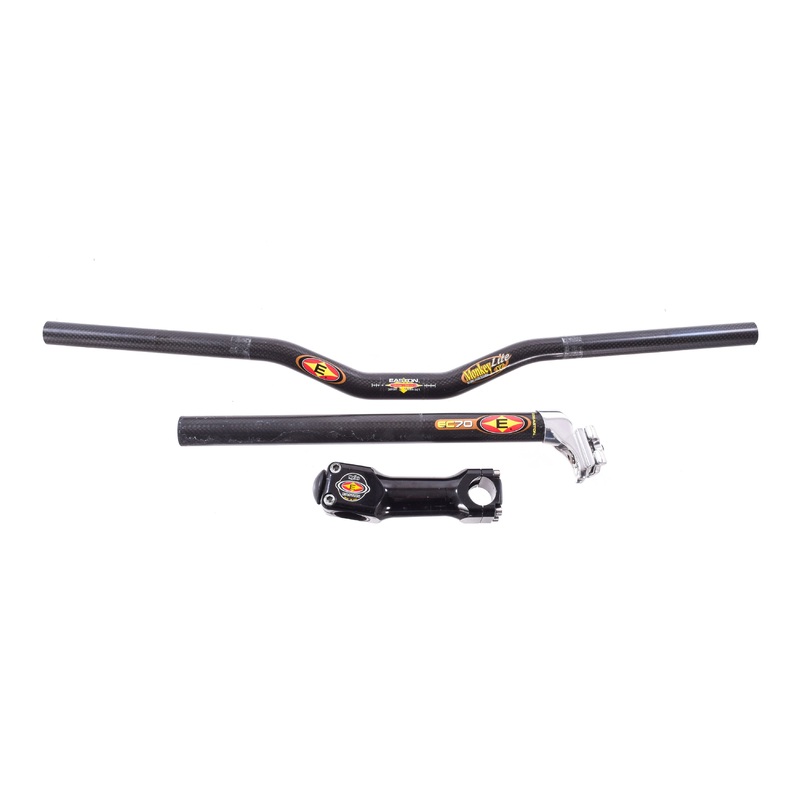 USED Easton EC70 MonkeyLite 25.4x660mm Carbon Handlebar w/ Mg60 110mm Stem and 27.2mm Seatpost Combo