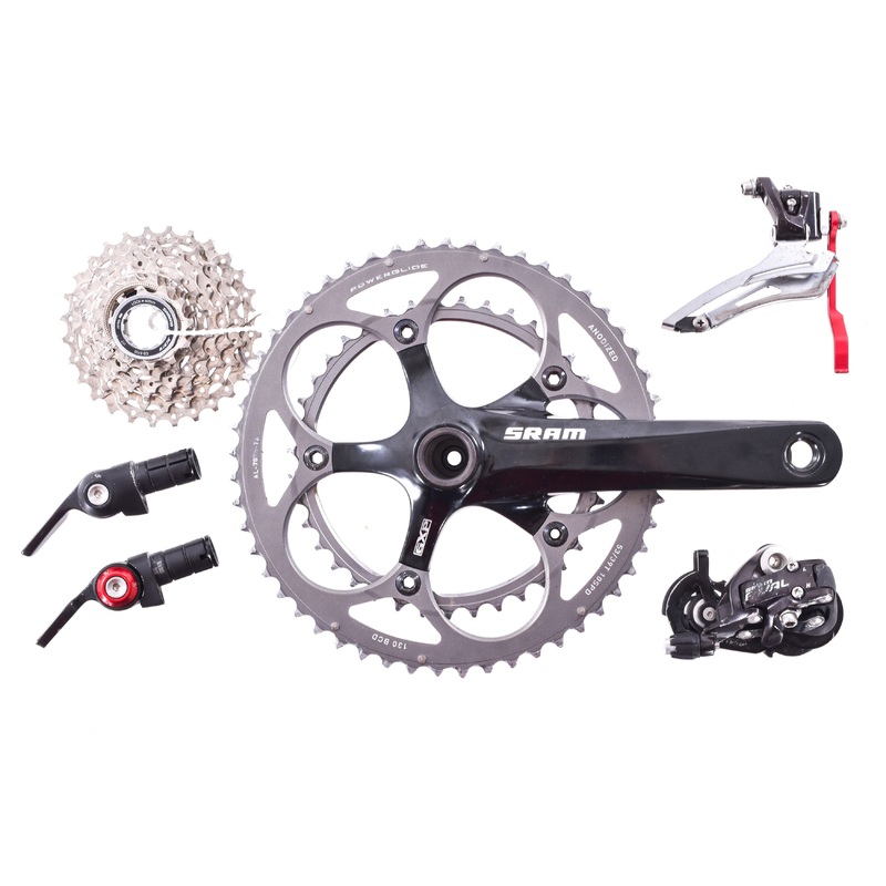 USED SRAM Rival Time Trial/Tri Groupset 2×10 Speed 53/39T 170mm Crankset 11-28T