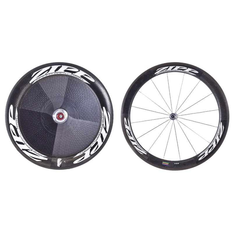 USED Zipp 404/Aero Disc Carbon Tubular 700C Race Wheelset Rim Brake QR HG 10 speed