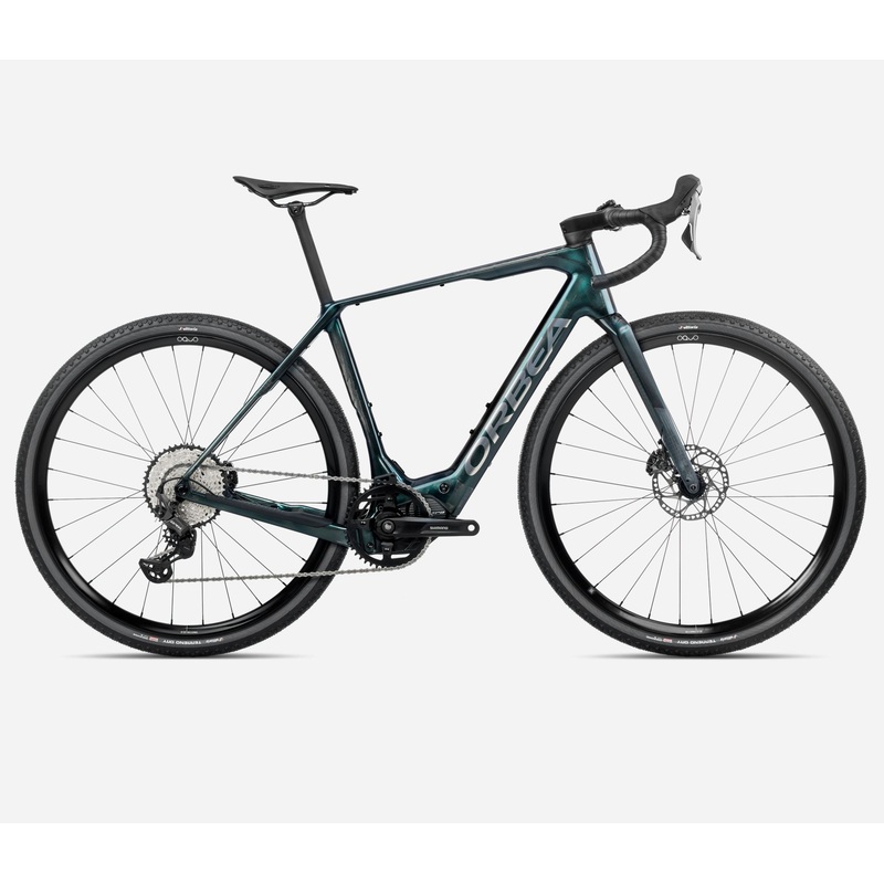 NEW 2025 Orbea Denna M20 28mph Carbon E-Gravel Bike Shimano EP801RS-Gravel 420Wh GRX RX820 Nickel Matte – Carbon Raw Gloss XS