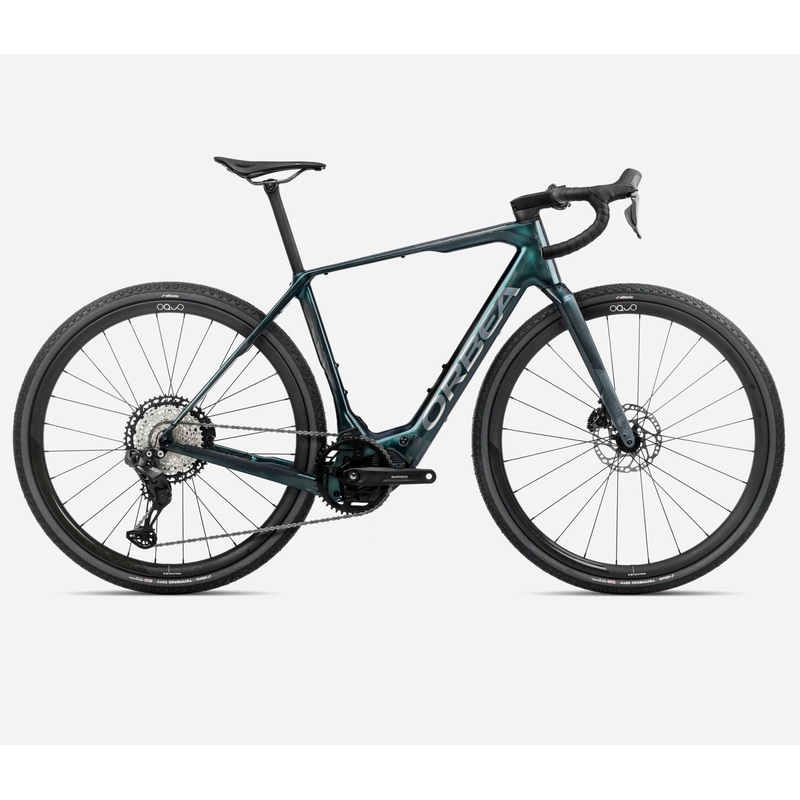 NEW 2025 Orbea Denna M20I 28mph Carbon E-Gravel Bike Shimano EP801RS-Gravel 420Wh Shimano Ultegra / XT Di2 Nickel Matte – Carbon Raw Gloss XS