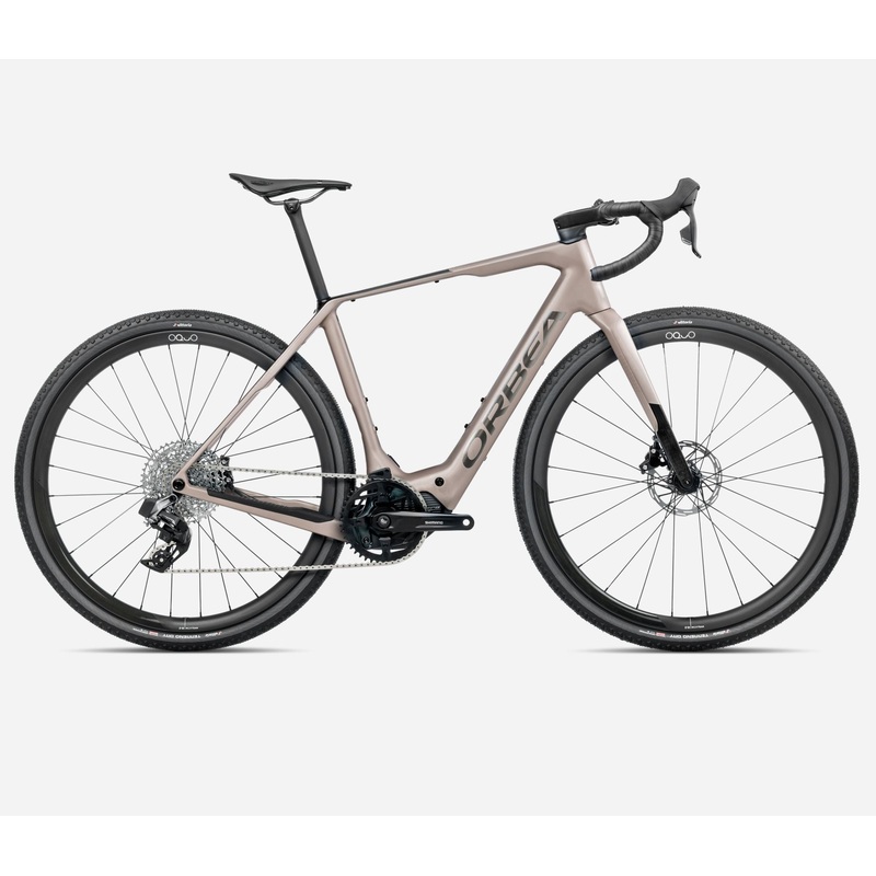 NEW 2025 Orbea Denna M31E 28mph Carbon E-Gravel Bike Shimano EP801RS-Gravel 420Wh SRAM Rival AXS XPLR Nickel Matte – Carbon Raw Gloss XS