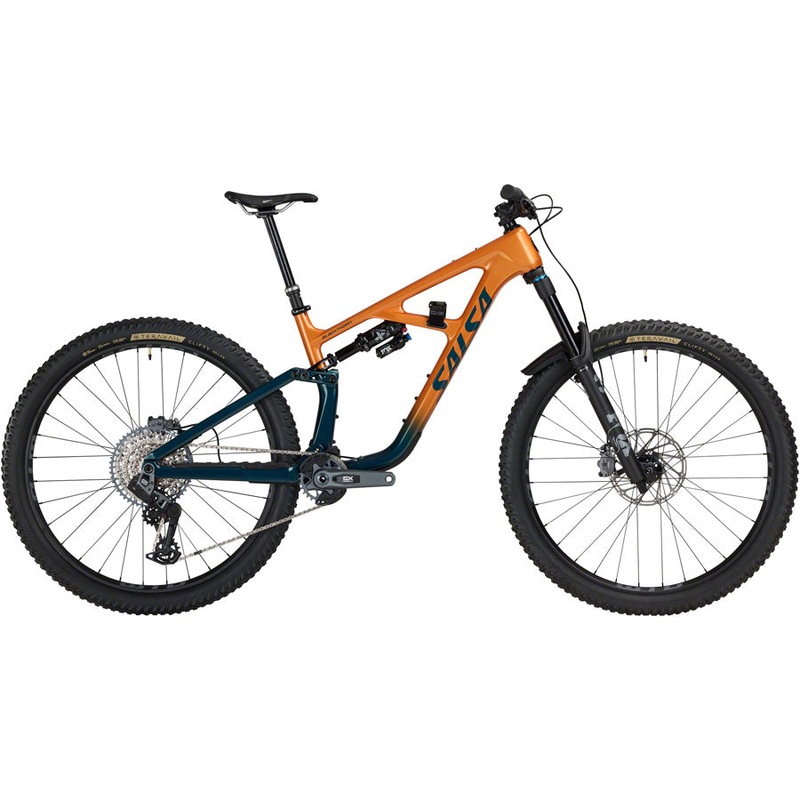 NEW Salsa Blackthorn 145 C GX AXS Transmission Full Suspension All-Mountain Bike – 29″, Carbon, Slate / Terracotta SM
