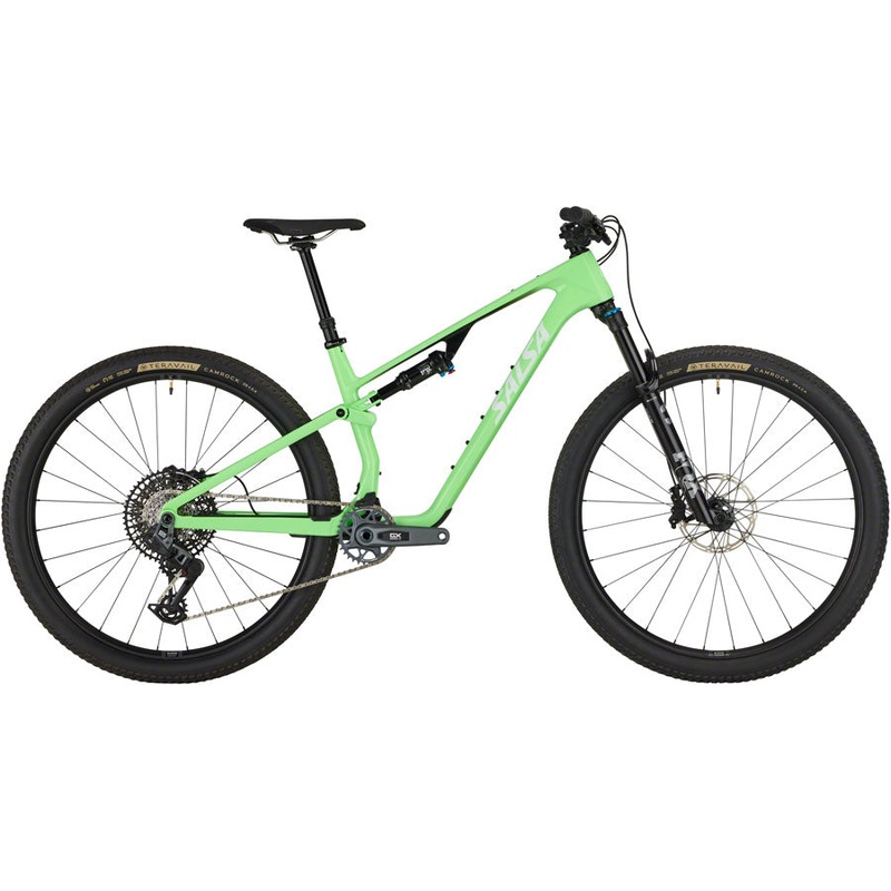 NEW Salsa Spearfish C Deluxe GX AXS Transmission Full Suspension XC Mountain Bike – 29″, Carbon, Citrus Green XS