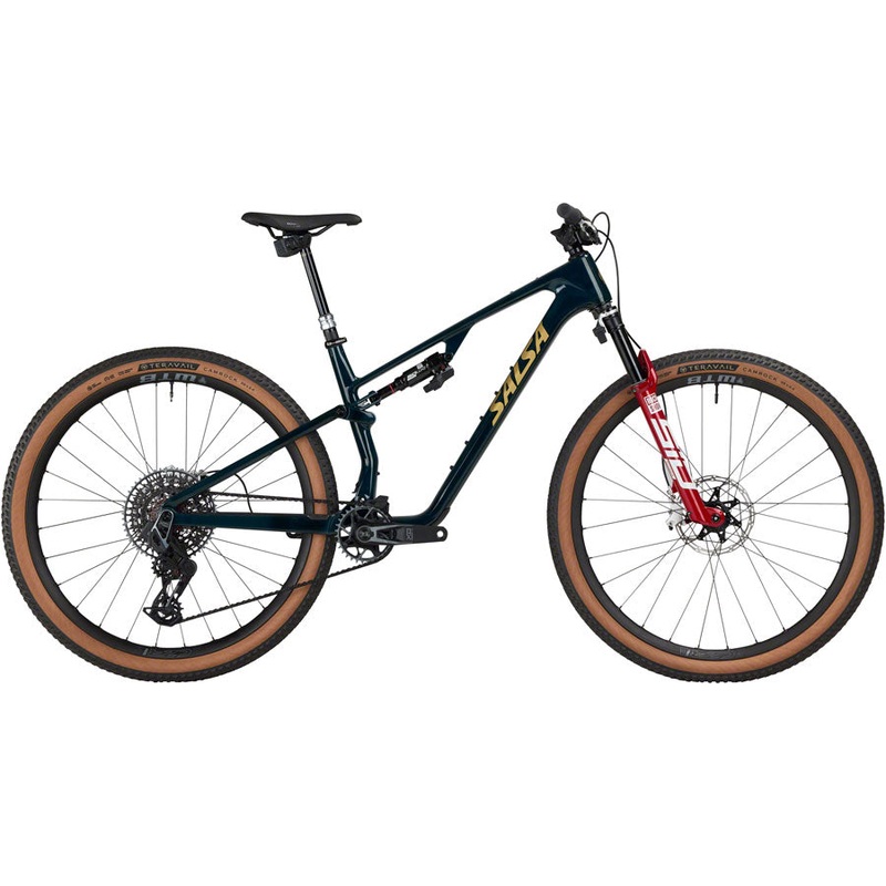 NEW Salsa Spearfish C Deluxe XO AXS Transmission Full Suspension XC Mountain Bike – 29″, Carbon, Midnight Carbon XS