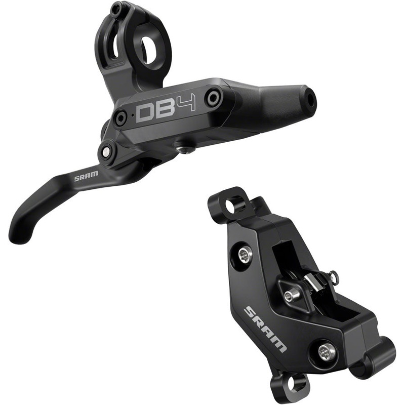 NEW SRAM DB4 Disc Brake and Lever – Right, Front or Rear, 2000mm Hose, Post Mount, 4-Piston, Aluminum Lever, Diffusion Black, A1