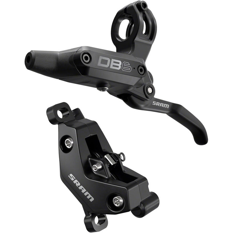 NEW SRAM DB6 Disc Brake and Lever – Left, Front or Rear, 2000mm Hose, Post Mount, 4-Piston, Aluminum Lever, Diffusion Black, A1