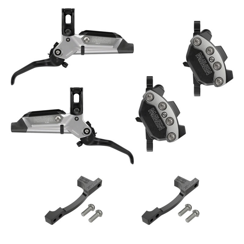 NEW SRAM Maven Ultimate Stealth 4-Piston Disc Brake and Lever – Front and Rear Set