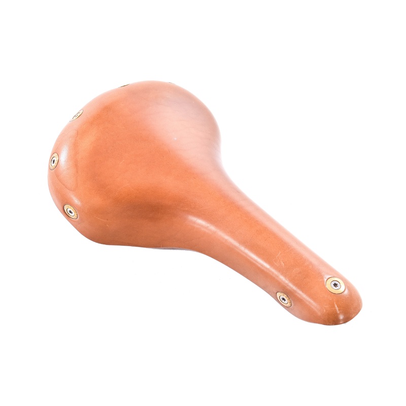 USED Berthoud Cycles Aspin Natural Tan Leather Touring Saddle Medium Width