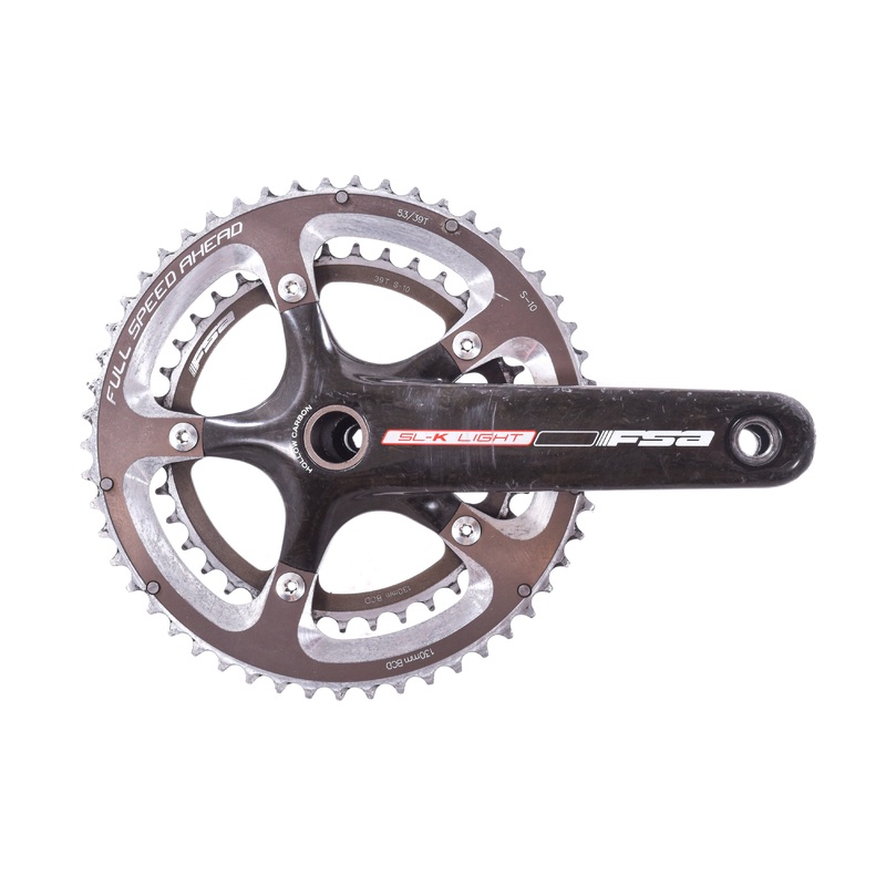 USED FSA SL-K Light 53/39T Hollow Carbon Road Crankset 170mm MegaExo BSA BB