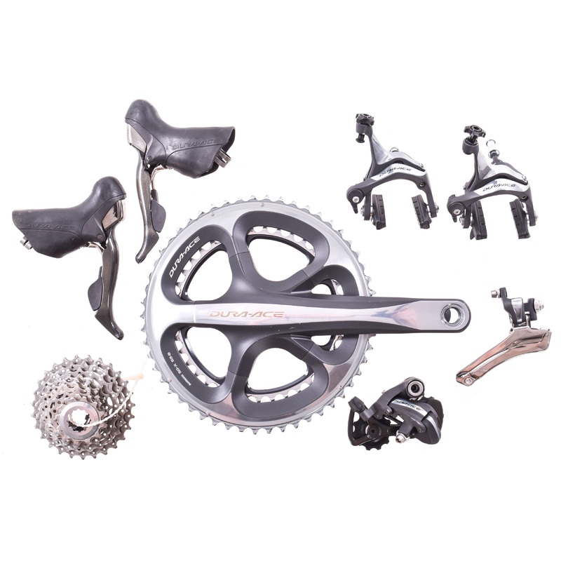 USED Shimano Dura-Ace 7800/7900 2×10 speed Road Bike Groupset Mechanical Rim Brake 172.5mm 53/39T Crank