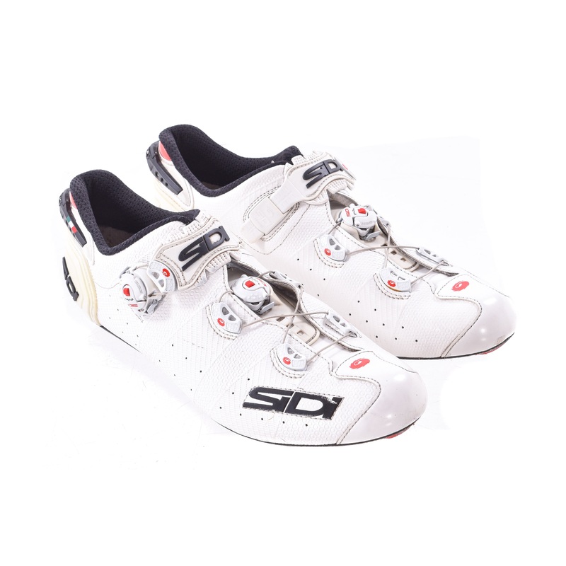 USED SIDI Wire 2 Carbon Road Shoe EU 45 US 10.5 Carbon Sole White