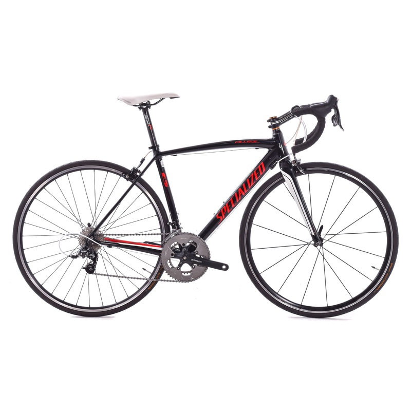 USED Specialized Allez E5 Small Road Bike Aluminum w/ Carbon Fork SRAM Apex 2×10 speed Black/Red