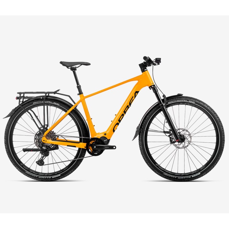 NEW 2023 Orbea Kemen SUV 10 28MPH Hybrid eBike – 540Wh – Shimano EP801 SM Mango (Gloss) – Black (Matte)