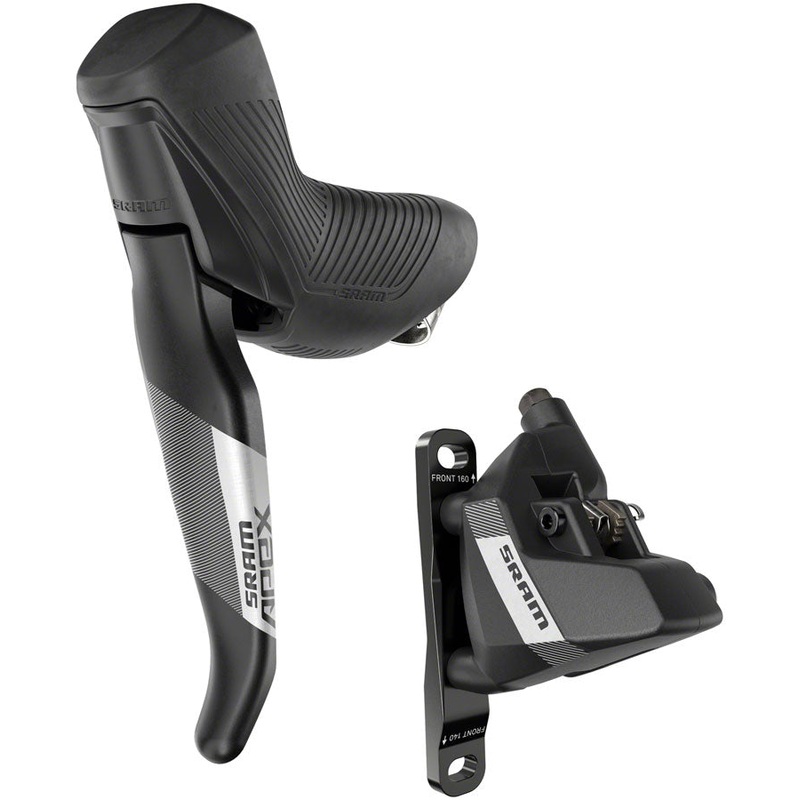 New SRAM Apex Disc Brake and Lever – Left/Rear, Flat Mount, 2-Piston, 20mm Offset, Black, A1
