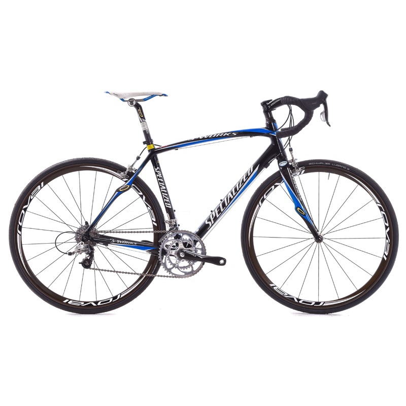 USED 2007 Specialized S-Works Roubaix 54cm Road Bike SRAM Force 2×10 speed Carbon Roval Wheels Blue