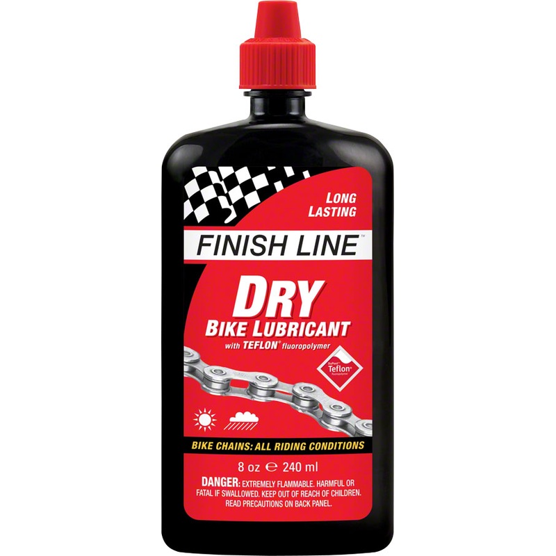 NEW Finish Line DRY Bike Chain Lube – 8 fl oz, Drip