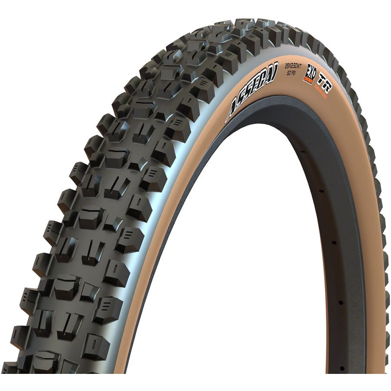 NEW Maxxis Assegai Tire – 29 x 2.6, Tubeless, Folding, Black/Tan, EXO