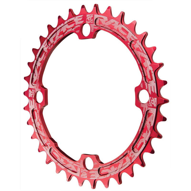 NEW RaceFace Narrow Wide Chainring: 104mm BCD, 36t, Red