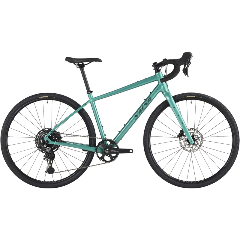 NEW Salsa Journeyer Drop Bar Cues 1×10 Gravel Bike – 700c, Aluminum, Teal Green 49cm