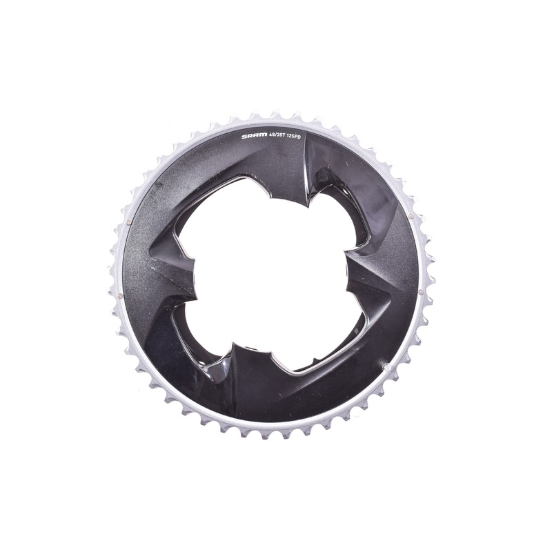 NEW take off SRAM Force AXS D1 48/35T Chainring Set 4 bolt 107mm BCD 2×12