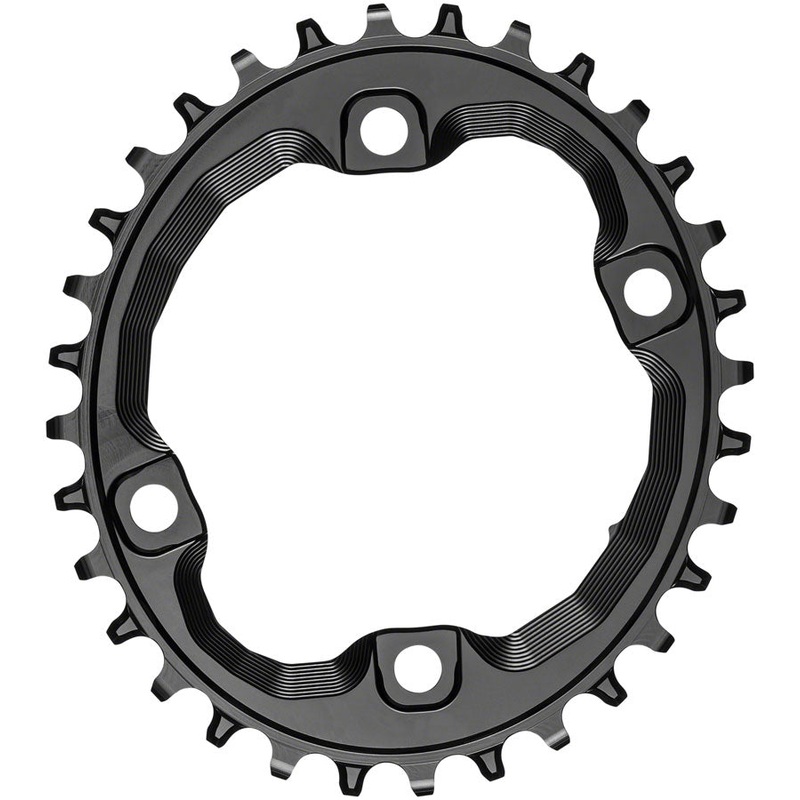 NEW absoluteBLACK Oval 96 BCD Chainring – 34t, 96 Shimano Asymmetric BCD, 4-Bolt, Requires Hyperglide+ Chain, Black