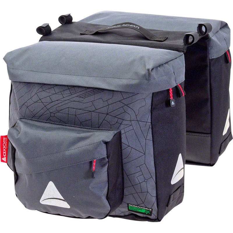 NEW Axiom Seymour Oceanweave P25 Panniers: Gray/Black