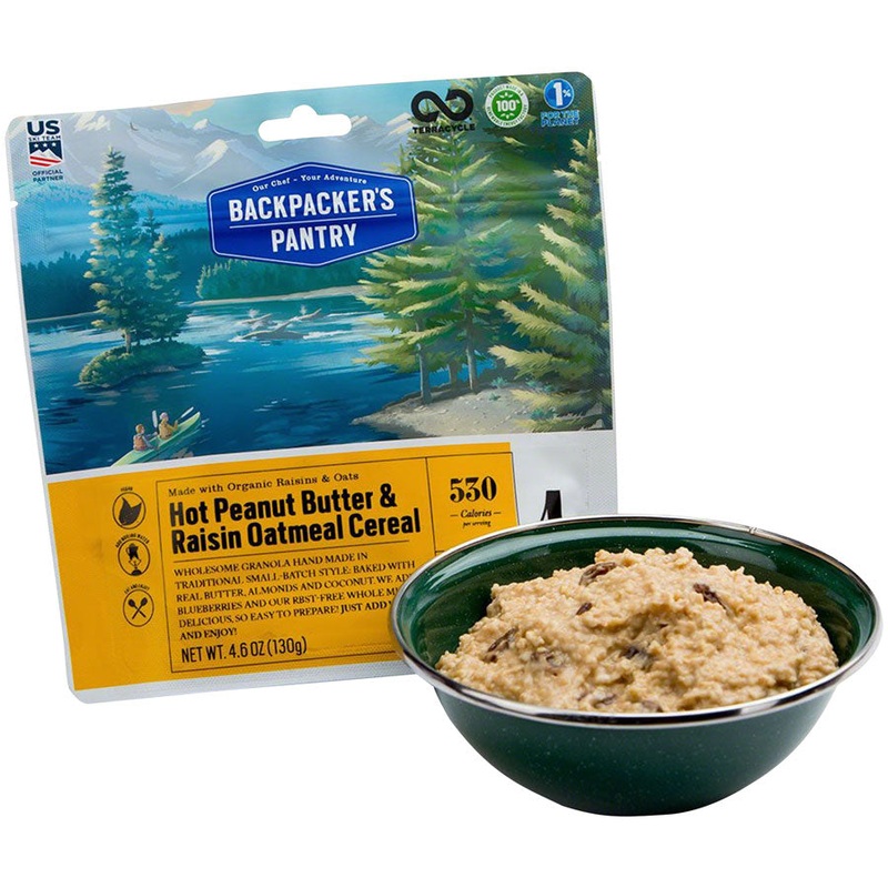 NEW Backpacker’s Pantry Organic Peanut Butter and Raisin Oatmeal Hot Cereal: 1 Serving
