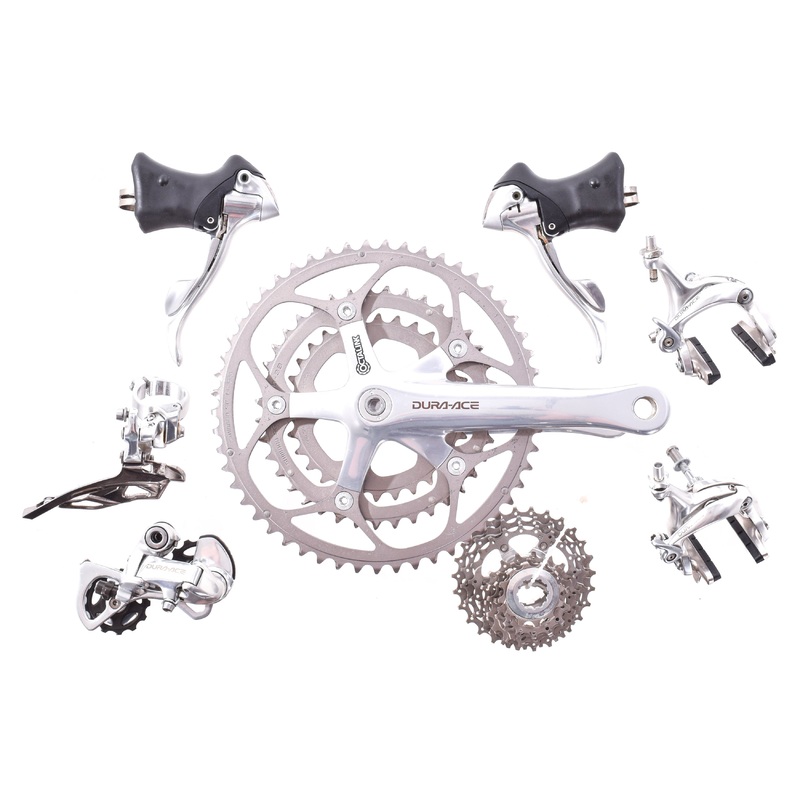 USED Shimano Dura-Ace 7700/7703 3×9 speed Triple Road Groupset 170mm 12-27t