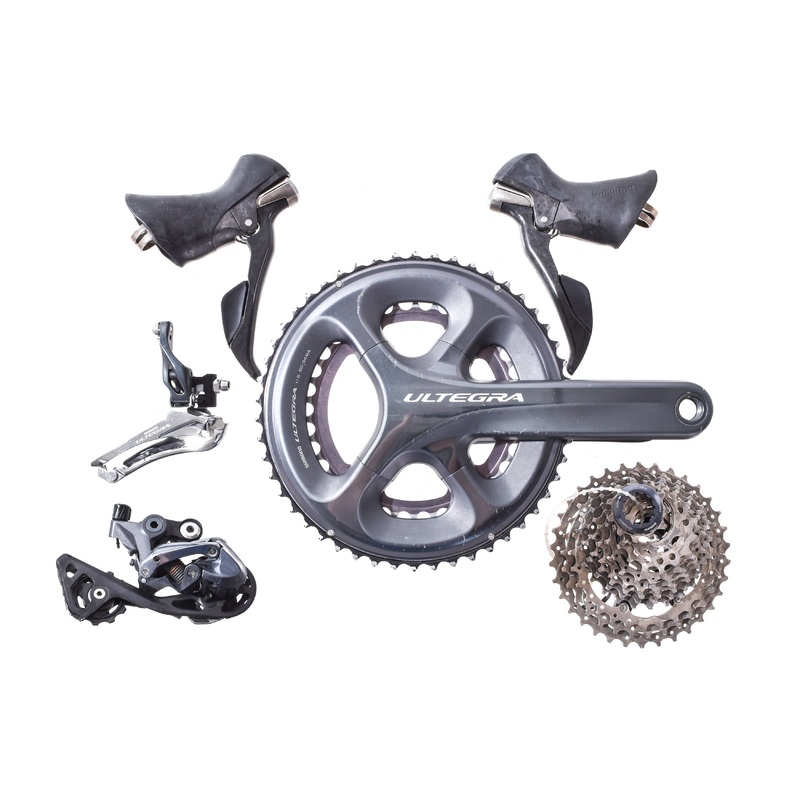USED Shimano Ultegra 6800/R8000 Groupset 2×11 Mechanical 50/34T 170mm Crank Long Cage Rear Derailleur