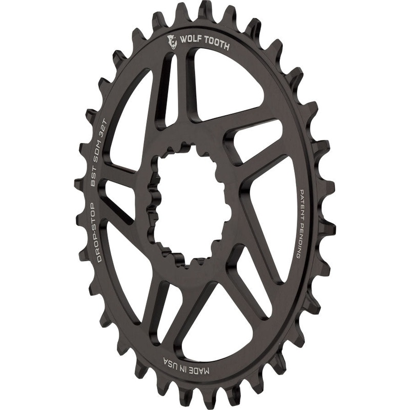 NEW Wolf Tooth Components Drop-Stop Chainring: 34T, for SRAM Direct Mount, 3mm Offset