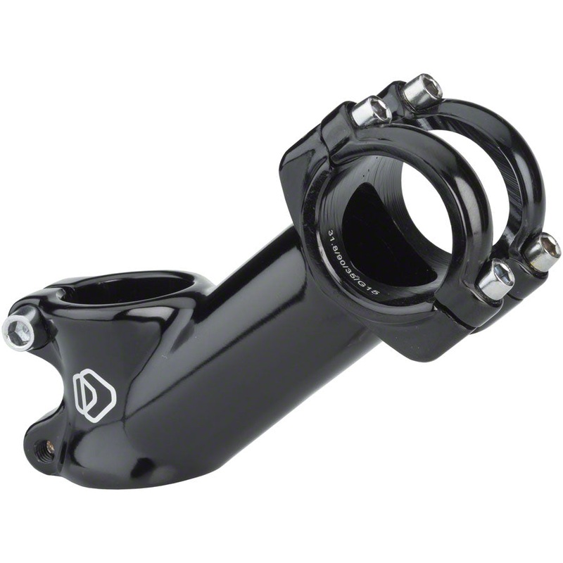 NEW Dimension 31.8 Stem – 110mm, 31.8 Clamp, +35, 1 1/8″, Alloy, Black