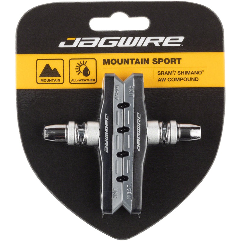 NEW Jagwire Mountain Sport Threaded Post Brake Shoes Gray