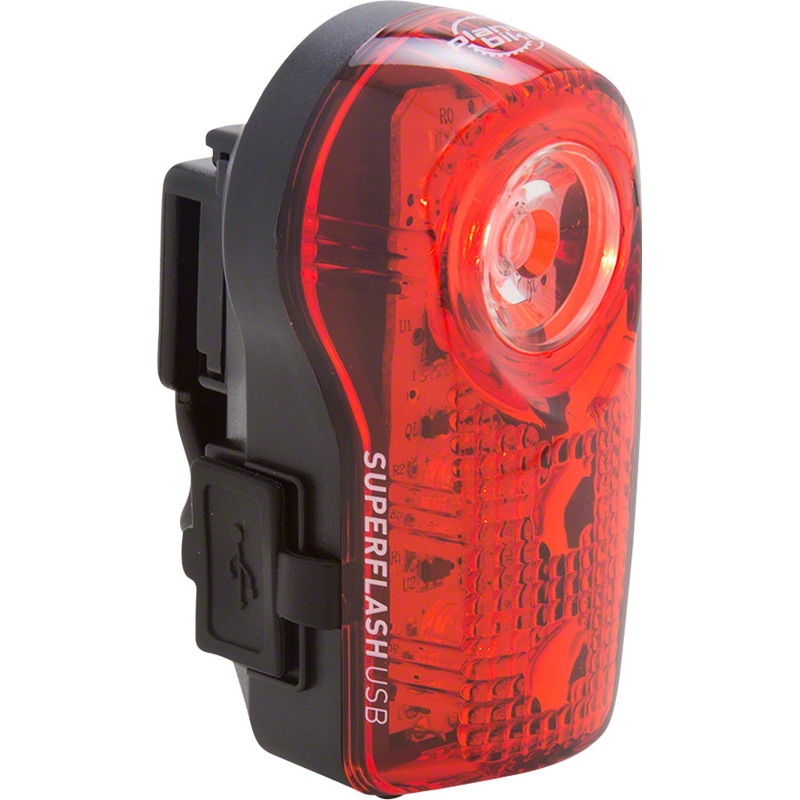NEW Planet Bike Superflash USB-Rechargeable Tail Light: Red/Black