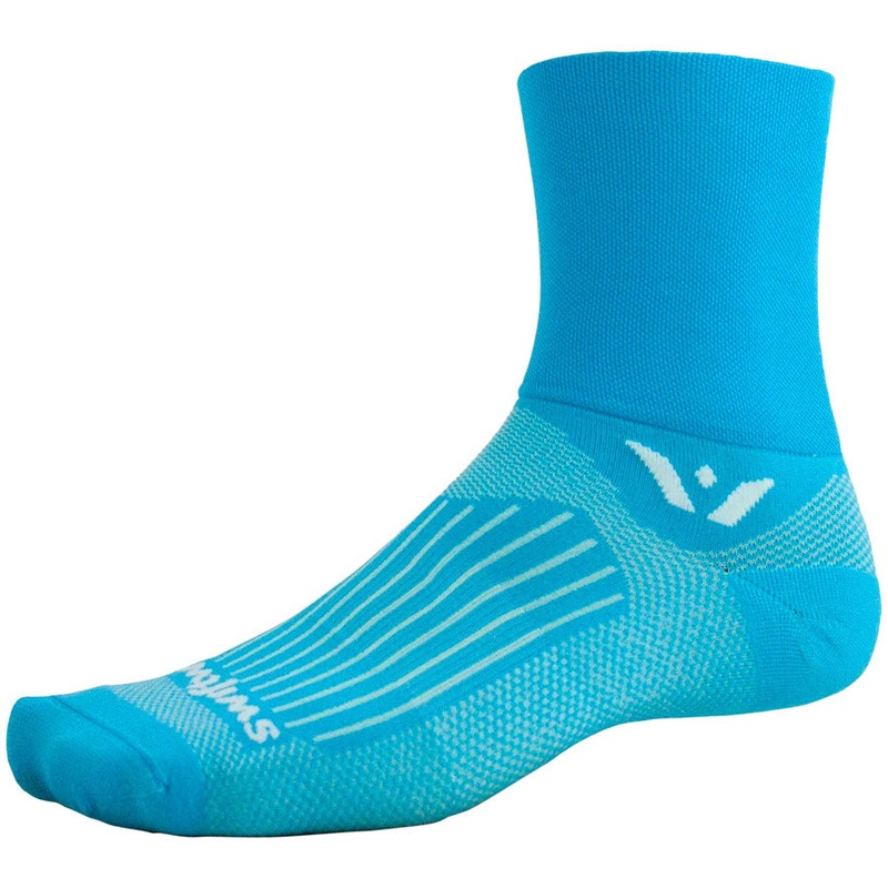 NEW Swiftwick Aspire Four Socks – 4 inch Lagoon Blue Medium