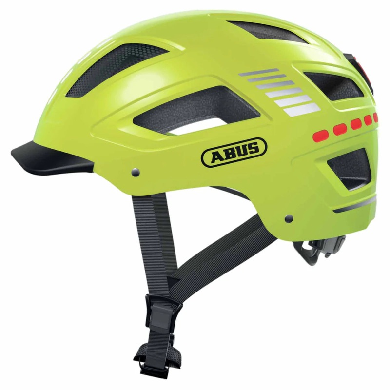 NEW Abus Hyban 2.0 LED Urban Helmet Signal Yellow M (52-58cm)