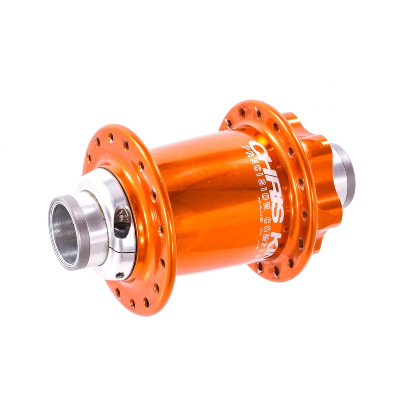 USED Chris King ISO LD 20mm Front Hub 20x110mm 32H Down Hill 6-Bolt Disc Mango Orange