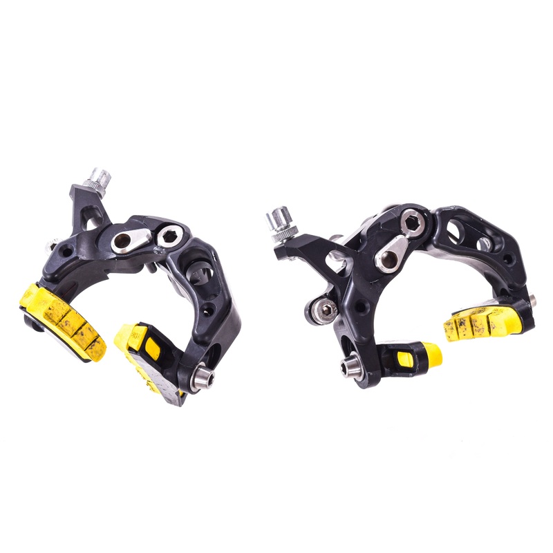 USED Ciamillo Zero Gravity Titanium Road Rim Brake Caliper Set Front and Rear CNC Black